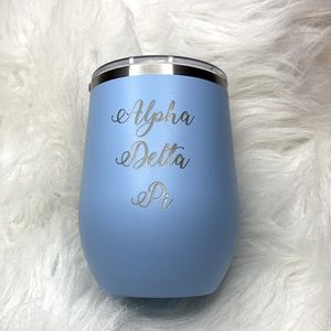 Alpha Delta Pi Blue Insulated Beverage Tumbler 12 oz NWT